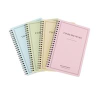 UKCOCO Lot de 4 Carnets à Spirale en Carton Blanc pour Élèves, Cahiers D'apprentissage Pratiques pour Activités Scolaires et Journal Intime