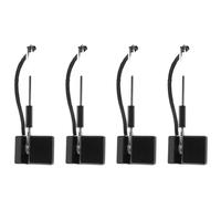 UKCOCO Lot de 4 Stylos de Comptoir Antivol Support Abs Noir, Prise Confortable et Encre Gel, pour Bureaux et Lieux Publics