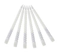 UKCOCO Lot de 6 Bougies LED sans Flamme Blanches à Piles, Décorations Élégantes et Sûres pour Mariage et Dîner Romantique, Design Torsadé Réaliste en Pp