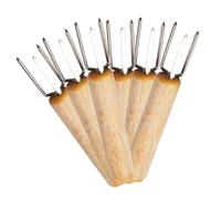 UKCOCO Lot de 6 Fourchettes à Maïs en Acier Inoxydable, Porte-maïs Compact Réutilisable, Fourchette à Barbecue Multifonction, pour Barbecue, Camping et Pique-niques en Extérieur