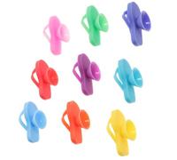 UKCOCO Lot de 9 Marque-verres en Silicone, Breloques Décoratives pour Verres à Vin, Anneaux Colorés de Sandale, Marqueurs Festifs pour Fête, Identification Facile des Verres