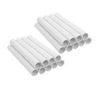 UKCOCO Manchon de Bougie Tube Antidérapant 18 Pcs Blanc en Pvc Léger Finition Mate Lisse pour Support de Lampe E12, pour Hôtels et Décoration Quotidienne