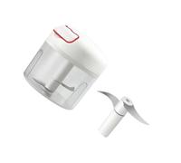 UKCOCO Mini Hachoir Cuisine Manuel 300 Ml en Polypropylène, Hachoir à Ail 3 Lames en Acier Inoxydable, Outil Multifonction pour Fruits, Légumes, Viande, Nettoyage sans Démontage