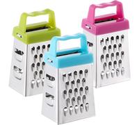UKCOCO Mini Râpes à Fromage et Légumes avec Boîte en Acier Inoxydable Lot de 3 Facile à Utiliser, Cuisine Amateurs Cuisine
