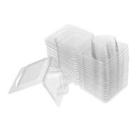 UKCOCO Moule en Plastique Transparent de Cœur Réutilisable Fabrication de Bougies Artisanales et Projets D'aromathérapie 100 Pièces pour Fondants de Cire