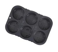 UKCOCO Moule Silicone Antiadhésif pour Hamburger Cavités Résistant Haute Température pour Cuisson Facile et Nettoyage Rapide