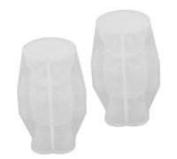 UKCOCO Moules à Bougies Casse-noisette en Silicone, Lot de 2, Blanc, Résistant la Chaleur, pour Résine et Plâtre, pour Loisirs Créatifs de Noël