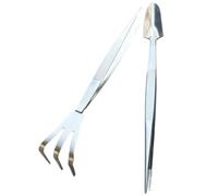 UKCOCO Pinces à Planter les Bonsaïs en Acier Inoxydable Argenté Léger et Faciles à Transporter pour Usage Jardin et Bureau