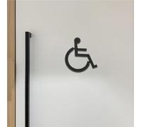 UKCOCO Plaque Toilette Handicap Acier Inoxydable Panneau Wc Accessible Aux Personnes à Mobilité Réduite Signalétique Visible et pour de Bain Publiques et