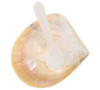 UKCOCO Plat à Caviar en Coquille Naturelle Beige, Ornement Décoratif Unique pour Restaurant et Événements, 1 Set Réutilisable Couleur Aléatoire