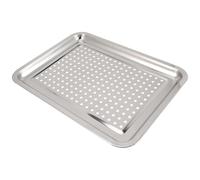 UKCOCO Plateau de Barbecue Extérieur Facile à Transporter en Acier Inoxydable, Plaque Perforée Multifonction pour Cuisson de Poisson et Barbecue