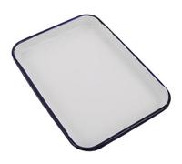 UKCOCO Plateau de Cuisson Rectangulaire Émaillé Vintage pour Four, Plat à Rôtir Robuste Bord Surélevé, Cuisine Traditionnelle et Rôtisserie