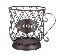 UKCOCO Porte-dosettes de Café Grand Format en Métal pour Comptoir | Marron, Style Créatif Décoratif et Élégant, pour Boissons, Fruits, Biscuits et En-cas