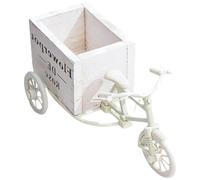 UKCOCO Porte-Fleurs Support Décoratif Polyvalent de Vélo Blanc en Bois et Plastique Léger Facile à Entretenir pour Bureau et Fête de Mariage