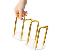 UKCOCO Porte-tasse à Café en Acrylique Alliage, Double Tube pour Gobelets | Rangement de Bureau Créatif, Surface Lisse Facile à Nettoyer, pour Anniversaire et Remise de Diplôme
