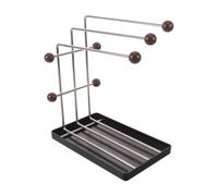 UKCOCO Porte-torchons-éponges de comptoir, Organisateur d'évier pour | Porte-brosse d'évier, support polyvalent pour savon et chiffons, empêche l'accumulation d'eau, garde les outils