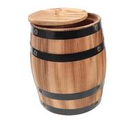 UKCOCO Porte-ustensiles en Bois Rustique Style Tonneau Vintage, Seau de Rangement Facile à Utiliser et Portable pour Couverts à Domicile et Restaurant