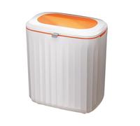 UKCOCO Poubelle Cuisine Murale à Couvercle, Ouverture Coulissante 8l | Plastique Moderne Simple, Fixation Suspendue pour Portes de Placard, Usage Bureau et Appartement