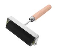 UKCOCO Rouleau à Colle en Caoutchouc Noir Résistant à L'usure Poignée Ergonomique pour Gravure et Impression Artistique Professionnelle