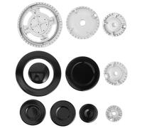 UKCOCO Set de Couvercles de Brûleur pour Cuisinière à Gaz Caps Résistantes Haute Température Répartition Uniforme Flamme Accessoires Métalliques Faciles à Nettoyer et Compatibles
