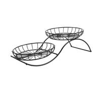 UKCOCO Support de Corbeille à Fruits Métal Présentoir pour Fruits et Légumes sur Comptoir de Cuisine Étagère de Rangement pour Décoration Intérieure