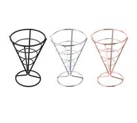 UKCOCO Support pour Cornet de Glace en Fer 3pcs, Porte-Cornet pour Frites et Crème Glacée, Support Créatif et Élégant pour Présentation et Rangement en Restaurant ou Pique-niques