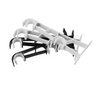 UKCOCO Support Tringle Rideaux Double en Alliage D'aluminium, 4 Pièces, Montage Mural Latéral, Robuste et Stable pour Fenêtres et Chambres