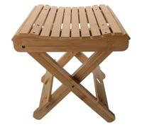 UKCOCO Tabouret de Pêche Portable en Bambou Pliant Design aux Coins Arrondis, Léger Camping et Voyage en Plein Air