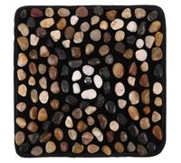 UKCOCO Tapis de Bain Motif Pavé Massage Apaisant Antidérapant en Galets Naturels et Entretien Facile, pour Sols Baignoires