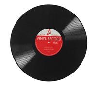UKCOCO Tapis Rond Tapis de Disque Classique Vinyle Rétro en Polyester Antidérapant Lavable pour Studio de Musique Bruit et Polyvalence Multi-scènes