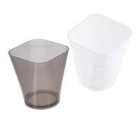 UKCOCO Tasse à Mesurer Translucide en Pp 135ml, Lot de 2 Pièces, Base Plate Stable et Bouche Carrée, Accessoire la Cuisine pour Cuisson à Domicile