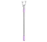 UKCOCO Tige à Vêtements Facile à Utiliser et Portable en Acier Inoxydable Télescopique Couleur Pourpre Fourchette en Aluminium pour Penderie pour Placard et Plafond