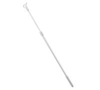 UKCOCO Tige Télescopique Longueur Ajustable Argenté en Alliage D'aluminium 30-60cm Résistance la Flexion avec Crochet, Compatible pour Stores Verticaux pour Toutes Pièces