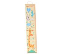 UKCOCO Toise Murale Garçon et Filles Motif Girafe Style Nordique en Bois et Toile D'huile, Courbe de Croissance Facile à Ranger, Décoration Murale Chambre Bébé Garçon Fille