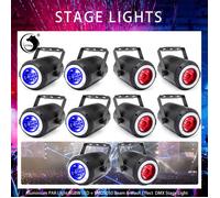 UKING - 10 pcs - Projecteur de scène RGBW Bean Aviation en alliage d'aluminium 60 W 7/11 canaux DMX512, contrôle par le son