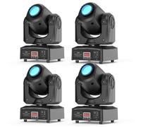 UKing 100W Jeux de Lumiere DJ - Lyre LED RGBW DMX Gobo Beam - Pack DE 4 Lumière de Scène Pour Club Disco Mariage