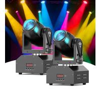 UKing 100W Lumière de Scène - Lyre LED RGBW DMX512 Beam - Jeux de Lumiere DJ Pour Party Disco Mariage Pack DE 2