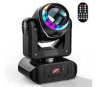 UKing 100W Lyre LED avec Télécommandes DMX512 Jeux de Lumiere pour Soiree 10 Motifs 8 Couleurs 18 Prismen Lumière pour Mariages fêtes Disco Bar Luminaires（Nouvelle version）