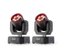 UKing 110W 6 Lyre LED RGBW - Lumière de Scène Beam Wash DMX 4 en 1 avec Télécommande - Jeux de Lumiere DJ PACK DE 2