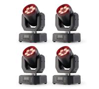 UKing 110W 6 Lyre LED RGBW - Lumière de Scène Beam Wash DMX 4 en 1 avec Télécommande - Jeux de Lumiere DJ PACK DE 4