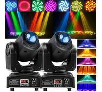 UKing 120W Jeux de Lumiere DJ - Lyre LED RGBW DMX 8 Gobo Beam - Lumière de Scène Mariage Pack DE 2 Pour DJ Party Disco
