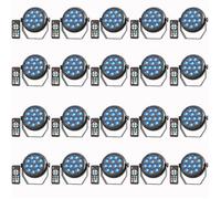 UKing 120W Lumière de Scène Sans Fil 12 RGBW LED, 20PCS 3000mAh Par LED Batterie Rechargeable Télécommande, Jeux de Lumiere DJ