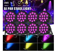 UKing 14 LED RGBW Jeux de Lumières - 140W Lumière de Scène avec Télécommande - Par LED Stroboscope & Son Pour Disco Fête PACK DE 8