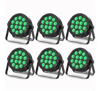 UKing 140W 14 LED RGBW Lumière de Scène - Jeux de Lumière DJ - Par LED Avec Stroboscope & Son Pour Disco Fête PACK DE 6