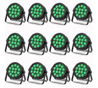 UKing 140W 14 LED RGBW Lumière de Scène - Jeux de Lumière DJ - Par LED Avec Stroboscope & Son Pour Disco Fête PACK DE 12