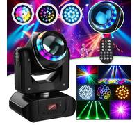 UKing 200W DJ Lyre LED RGBW DMX Beam 10 GOBO 18 Prismes Avec Bande Lumineuse arc-en-ciel - Jeux de Lumiere Pour Disco Mariage