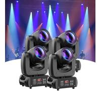 UKing 200W Jeux de Lumiere DJ - DJ Lyre LED Beam 8 GOBO 18 Prisme DMX PACK DE 4 - Lumière de Scène Pour Party Disco Mariage