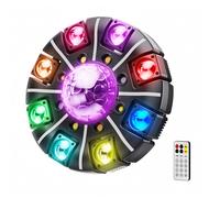 UKing 200W Jeux de Lumiere DJ - Lyre LED RGBW Rotation 8 Bras - Lumière Laser & Stroboscopique - Son Activé & Télécommande