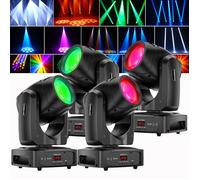UKing 230W Lyre LED RGBW DMX512 Beam 8 GOBO 18 Prisme Avec Panneau Lumineux arc-en-ciel - Jeux de Lumiere DJ Pack de 4