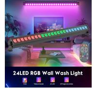 UKING 24 LEDs RGB 72W Lyre, Lumière de Scène DJ avec Effets Animés pour Spectacles, Lieux de Divertissement et Disco